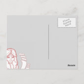 Cartoon Girl Postkarte (Rückseite)