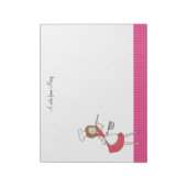 Cartoon Girl Recipad Notepad Notizblock (Rotiert)