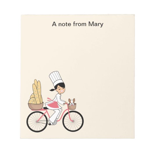 Cartoon Girl Recipad Notepad Notizblock (Vorderseite)