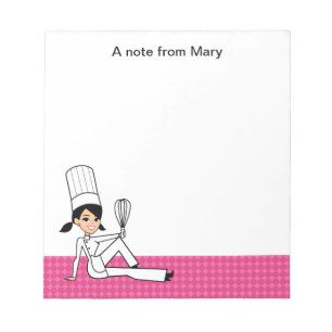 Cartoon Girl Recipad Notepad Notizblock