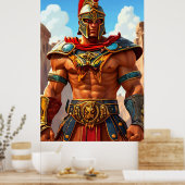 Cartoon Gladiator Poster (Küche)