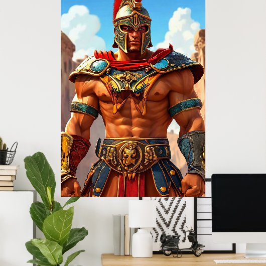 Cartoon Gladiator Poster (Heimbüro)