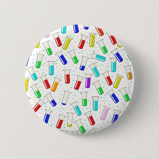 Cartoon-Glasprüfröhren Button (Vorderseite)