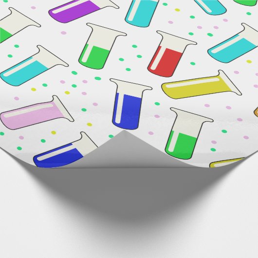 Cartoon-Glasprüfröhren Geschenkpapier (Ecke)