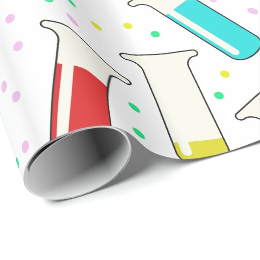 Cartoon-Glasprüfröhren Geschenkpapier (Rolleneckpunkt)