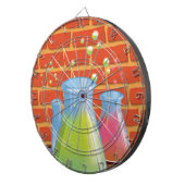 Cartoon Glass Science Ausrüstung auf einer Bank Dartscheibe (Vorderseite rechts)