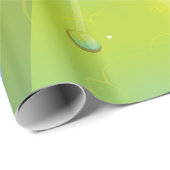 Cartoon Glass Science Ausrüstung auf einer Bank Geschenkpapier (Rolleneckpunkt)