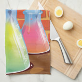 Cartoon Glass Science Ausrüstung auf einer Bank Handtuch (Viertel Falte)