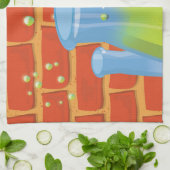 Cartoon Glass Science Ausrüstung auf einer Bank Küchentuch (Gefaltet)