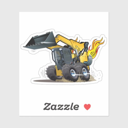 Cartoon-Gleitlenker Aufkleber (Blatt)