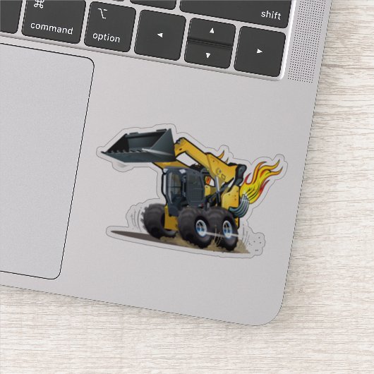 Cartoon-Gleitlenker Aufkleber (Detail)