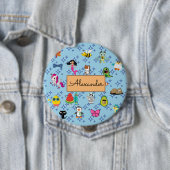 Cartoon Glitzern niedliche blaue Kinder Cartoon Button (Beispiel)