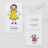 Cartoon-glückliche Familien-Mama der Telefonnummerkarte (Vorne/Hinten)