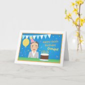 Cartoon-glückliche Großvater-Geburtstags-Karte Karte (Gelbe Blume)