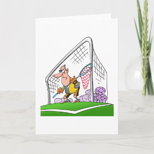 Cartoon Goalkeeper Grußkarten Karte