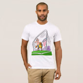 Cartoon Goalkeeper Mens T - Shirt (Vorne ganz)