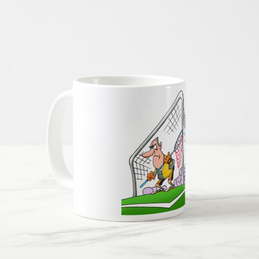 Cartoon Goalkeeper-Tasse Kaffeetasse (Vorderseite Links)
