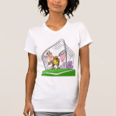 Cartoon Goalkeeper Womens T - Shirt (Vorderseite)