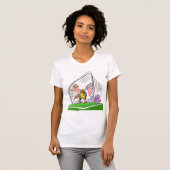 Cartoon Goalkeeper Womens T - Shirt (Vorne ganz)