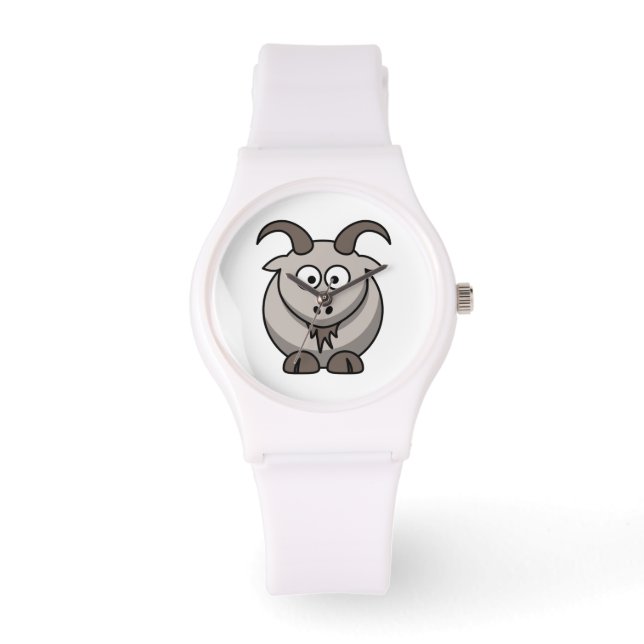 Cartoon Goat Armbanduhr (Vorderseite)