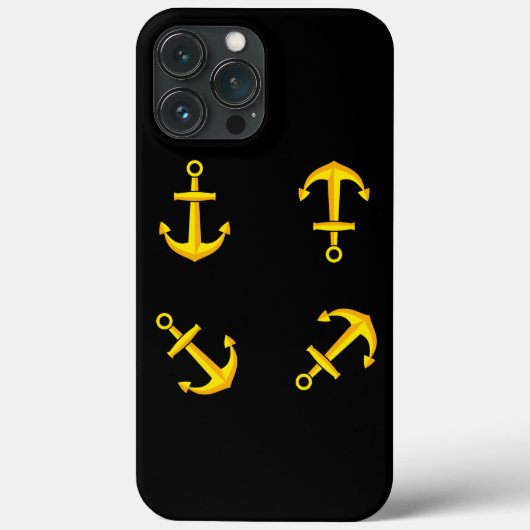 Cartoon Golden Boat Anchor Set Case-Mate iPhone Hülle (Rückseite)