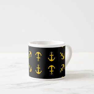 Cartoon Golden Boat Anchor Set Espressotasse