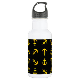 Cartoon Golden Boat Anchor Set Muster Edelstahlflasche
