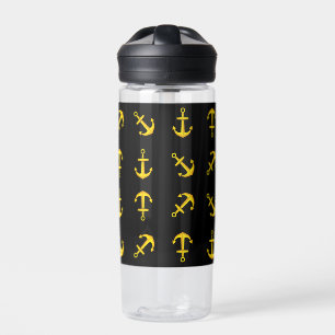 Cartoon Golden Boat Anchor Set Muster Trinkflasche