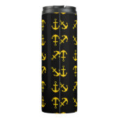 Cartoon Golden Boat Anchor Set Thermosbecher (Rückseite)