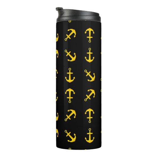 Cartoon Golden Boat Anchor Set Thermosbecher (Nach rechts gedreht)