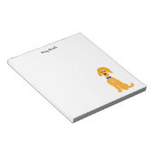 Cartoon golden Daisy Doodle Dog Notizblock (angewinkelt)