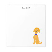 Cartoon golden Daisy Doodle Dog Notizblock (Vorderseite)