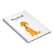Cartoon golden Daisy Doodle Dog Notizblock (Rechte Seite)