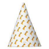 Cartoon golden Daisy Doodle Dog Partyhütchen (Rechts)