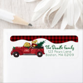 Cartoon Goldendoodles Roter Weihnachtsmann (Insitu)