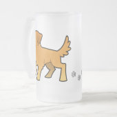 Cartoon-goldener Retriever Mattglas Bierglas (Vorderseite Links)