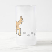 Cartoon-goldener Retriever Mattglas Bierglas (Mittel)