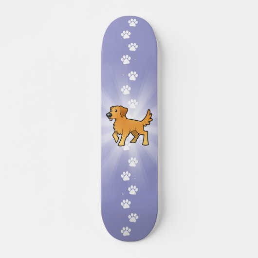 Cartoon-goldener Retriever Skateboard (Vorne)