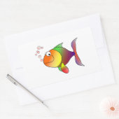 Cartoon Goldfish Rechteckiger Aufkleber (Umschlag)