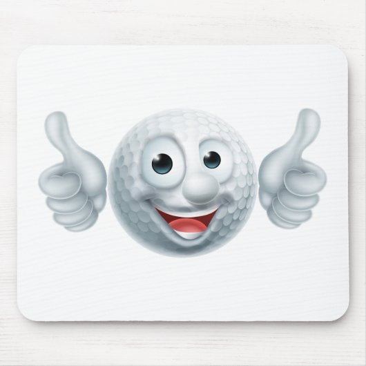Cartoon-Golf-Ball-Charakter Mousepad (Vorne)