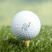 Cartoon Golf Ball Holding Orange Martini Cocktail (Insitu T-Shirt)