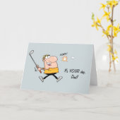 Cartoon Golf Vatertag Card Karte (Gelbe Blume)