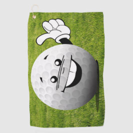 Cartoon-Golfball auf dem Rasen Best Golf Handtüche Golfhandtuch