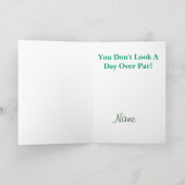 Cartoon Golfer Funny Birthday Card Karte (Innenseite)