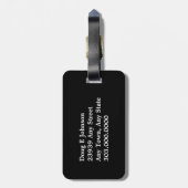 Cartoon Golfer Gepäckanhänger (Rückseite vertikal)