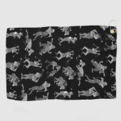 Cartoon Golfers Golfhandtuch (Horizontal)