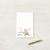 Cartoon-Golfspieler Post-it Klebezettel (Auf Schreibtisch)