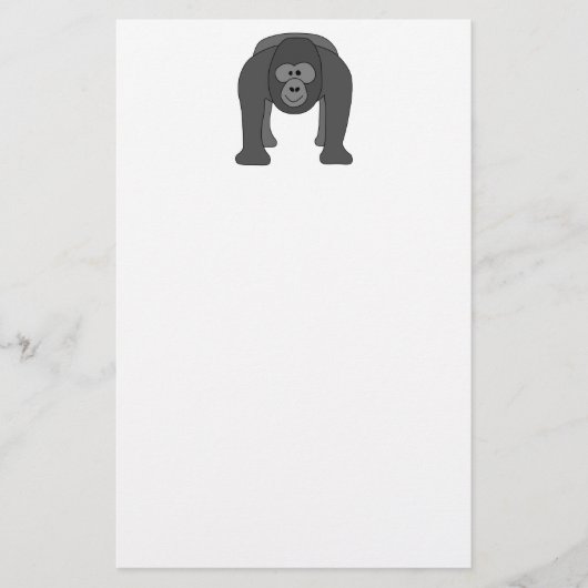 Cartoon-Gorilla Briefpapier (Vorderseite)