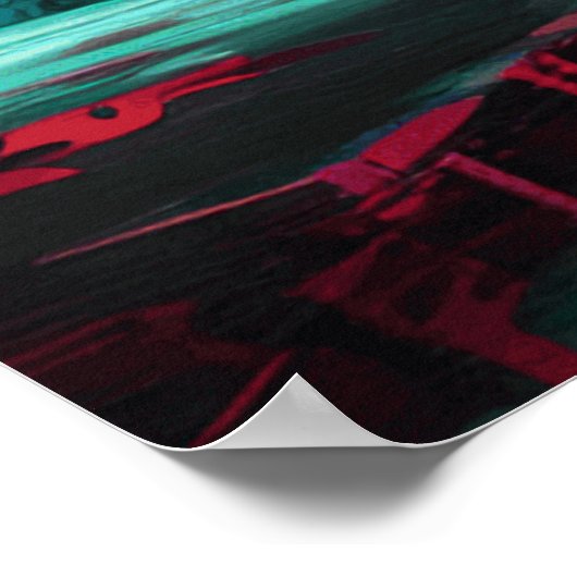 Cartoon Graffiti Art - Aktion mit Farbe Poster (Ecke)