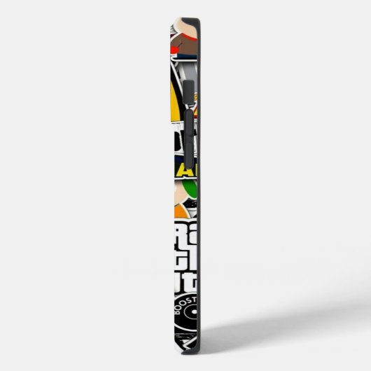 Cartoon Graffiti Case-Mate iPhone Hülle (Rückseite / Links)